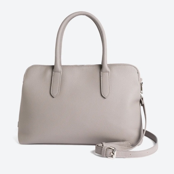 NWOT Urban Expressions Grey Kandra Work Satchel Purse - Picture 1 of 3